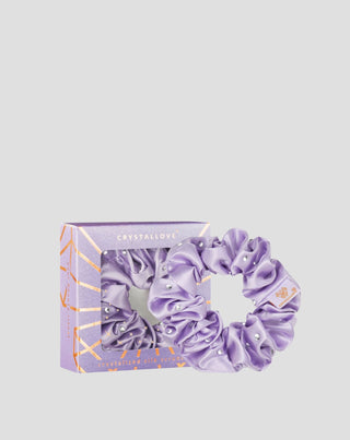 Elástico de cabelo de seda com cristais – lilac Crystallove - 1