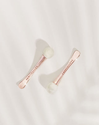 Massajador de olhos 3D com cristal de rocha e aplicador de creme Crystallove - 2