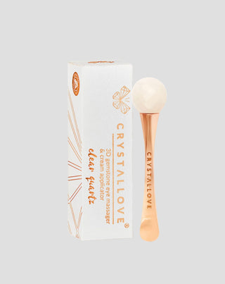 Massageador para os olhos 3D com cristal de quartzo e aplicador de creme Crystallove - 1