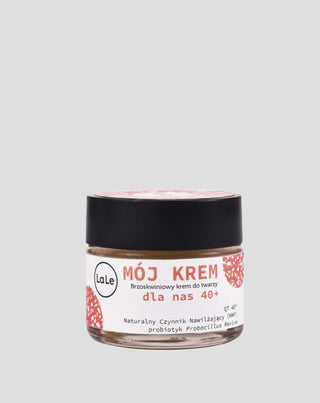 Creme hidratante de pêssego para o rosto Mój Krem com probiótico 40+ La-Le - 1