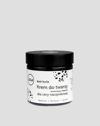 Creme facial para pele com rosácea com óleo de espinheiro-mar, fortalecendo as paredes dos vasos sanguíneos La-Le - 1