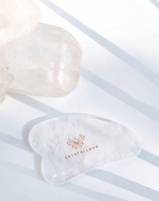 Placa de massagem facial gua sha crystallove com propriedades de limpeza - 2