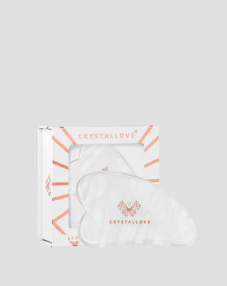 Placa de massagem facial gua sha de cristal de quartzo com propriedades purificantes Crystallove - 1