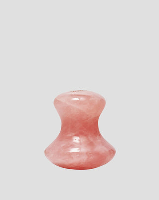 Cogumelo de massagem facial de quartzo rosa natural Crystallove - 1