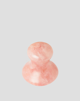 Cogumelo de massagem facial de quartzo rosa natural Crystallove_3 - 3