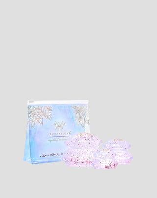 Ventosas de silicone crystalcup para massagem corporal com glitter Crystallove - 1