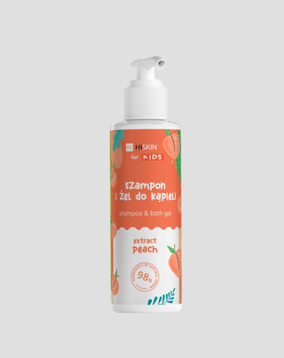 Champô e gel de banho 2 em 1 para crianças com aroma de pêssego HiSkin - 1