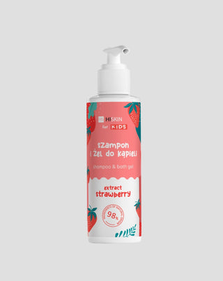 Champô e gel de banho 2 em 1 para crianças com aroma de morango HiSkin - 1