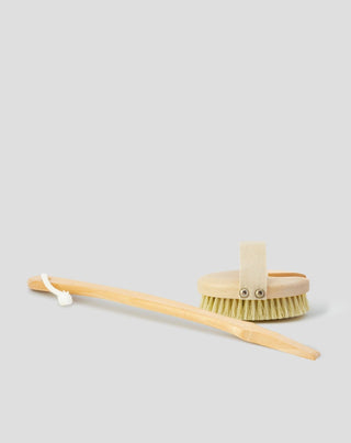 Escova de massagem corporal macia e seca em madeira de faia e bastão amovível n.º 4 Hhuumm - 1