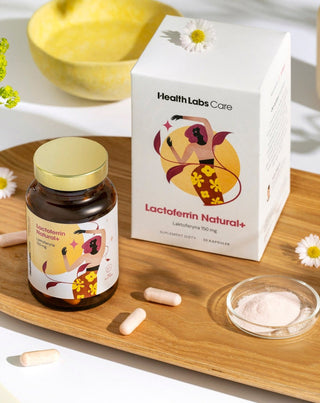 Suplemento alimentar com lactoferrina 150 mg de leite de vaca Lactoferrin Natural+ Health Labs Care 30 cápsulas - 2