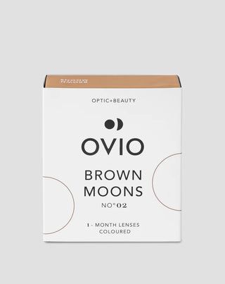 Lentes de contacto mensais castanhas nogueira brown moons no. 2 Ovio - 1