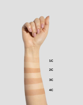 Pó facial compacto opaco iluminador cor 1C bege quente Paese iluminador - 2