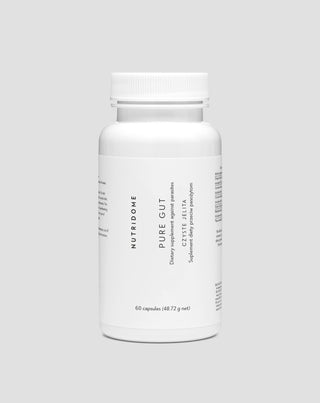 Suplemento alimentar para parasitas que apoia a limpeza do organismo Intestinos Limpos Nutridome 60 cápsulas