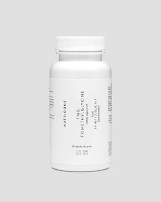 Trimetilglicina Betaína TMG para o metabolismo da homocisteína e apoio ao sistema cardiovascular Nutridome 60 cápsulas