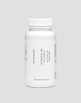 Vitamina B6 piridoxina 6 mg em cápsulas, sistema nervoso e regulação da atividade hormonal 60 un. Nutridome - 1