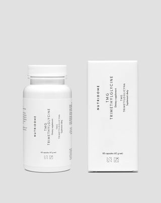 Trimetilglicina Betaína TMG para o metabolismo da homocisteína e apoio ao sistema cardiovascular Nutridome 60 cápsulas