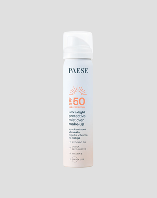 Névoa protetora de maquilhagem ultra-leve com protetor solar SPF50 da Paese - 1