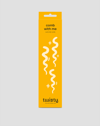Pente para caracóis com dentes largos para desembaraçar e cuidar delicadamente do cabelo Twisty