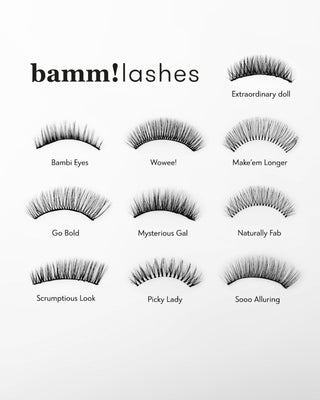 Pestanas artificiais 2d para utilização múltipla leves e suaves Picky Lady Bamm!Lashes - 3