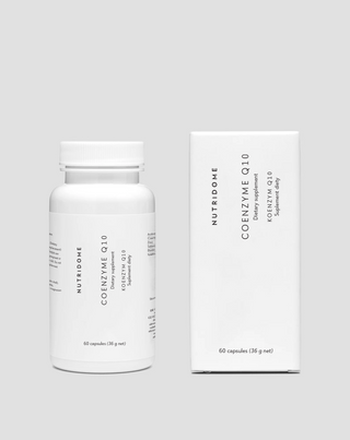Coenzima Q10 em cápsulas para um sistema circulatório saudável, pele bonita e cabelo Nutridome 60 unid.