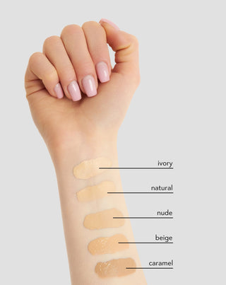 Base facial ligeira com boa cobertura matificante 12h 05 Caramel Nutridome - 3