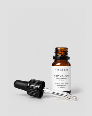 Óleo de CBD 30% em gotas, espetro completo sem THC com CBG e CBN Nutridome