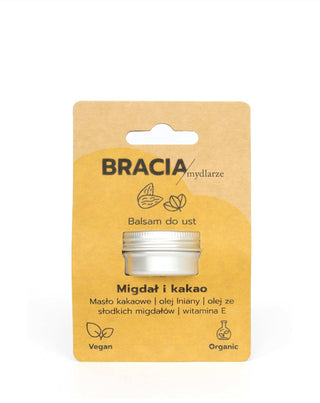 Bálsamo labial hidratante de amêndoa e cacau com vitamina E e óleo de linhaça Soap Brothers - 3