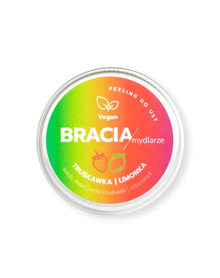 Esfoliante labial de morango e lima com vitamina E, hidratante e suavizante Soap Brothers - 1