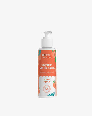 HiSkin champô e gel de banho com aroma a pêssego 2 em 1 para crianças - 1