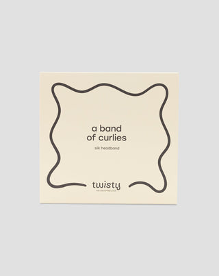 Fita de seda para o cabelo em seda 100% natural vermelha Twisty - 3