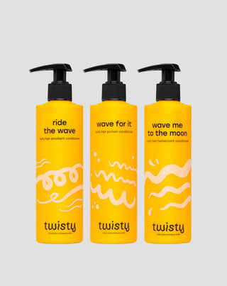Conjunto de condicionadores PEH – proteínas, emolientes e humectantes Twisty