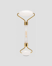 Rolo de massagem facial em jade branco Uddo para reduzir as olheiras e o inchaço