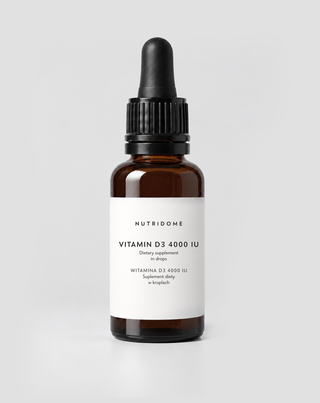 Vitamina D3 em gotas 4000 UI/dia para a imunidade e os ossos com vitamina E, 30 ml, Nutridome