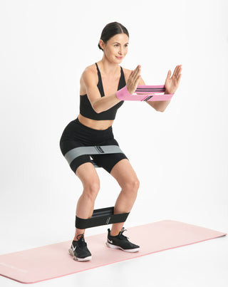 Faixas de resistência curtas para fitness Body Functions 76 cm conjunto de 3. - 3