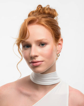 Conjunto de brincos banhados a ouro com jade rosa em aço inoxidável Mys_2 - 4