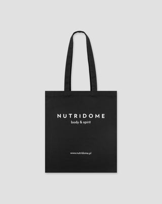 Saco de compras em algodão orgânico estampado preto Nutridome - 1