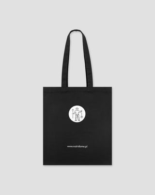 Saco de compras em algodão orgânico estampado preto Nutridome - 2