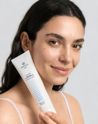 Peeling facial para pele acneica com niacinamida, pantenol, BHA e microgrânulos Anti-Acne Orphica Clinic